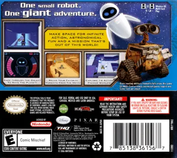 WALL-E (USA) (Demo) (Kiosk) box cover back